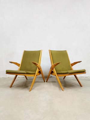 Scissor Leg Armchairs, 1960s, Set of 2-BW-692908