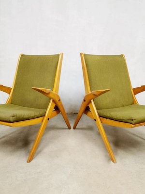 Scissor Leg Armchairs, 1960s, Set of 2-BW-692908