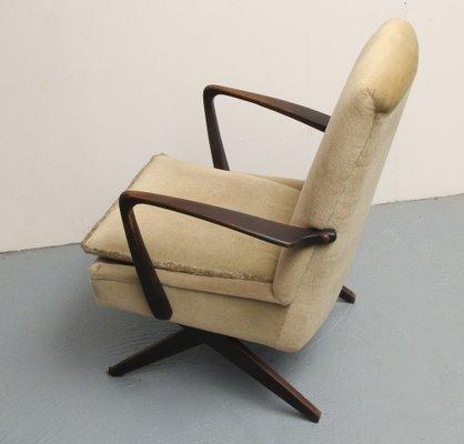 Scissors Armchairs in Velor, 1950s-PF-1263864