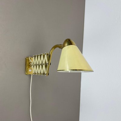 Scissors Wall Light in Brass and Metal from Sis Leuchten, Germany, 1950s-QZ-1822394