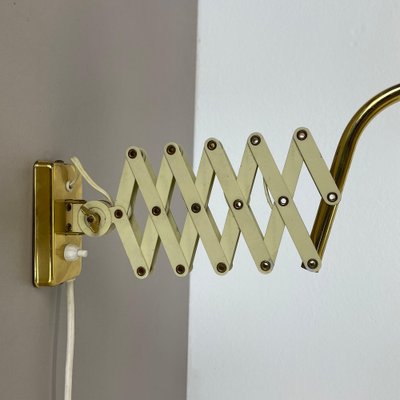 Scissors Wall Light in Brass and Metal from Sis Leuchten, Germany, 1950s