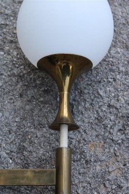 Sconce in Brass & Glass by Angelo Lelii for Arredoluce, Monza, 1960s-EH-1298638