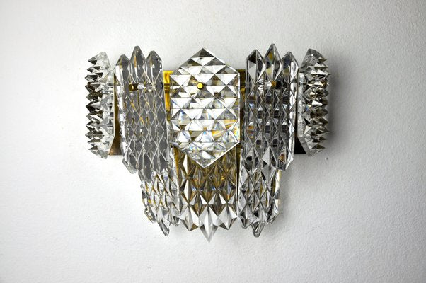 Sconce with 8 Crystals from Kinkeldey, Germany, 1970s-EJE-958633