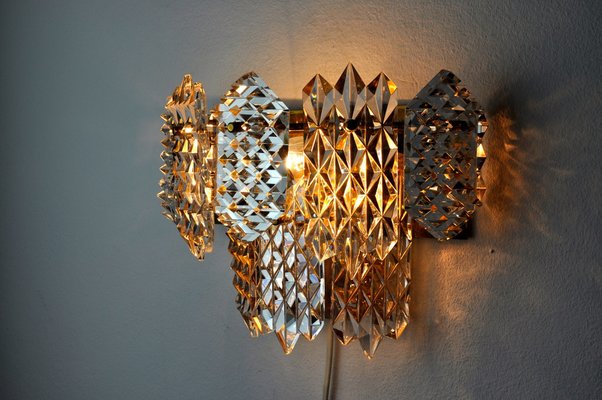 Sconce with 8 Crystals from Kinkeldey, Germany, 1970s-EJE-958633