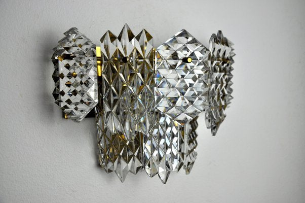 Sconce with 8 Crystals from Kinkeldey, Germany, 1970s-EJE-958633