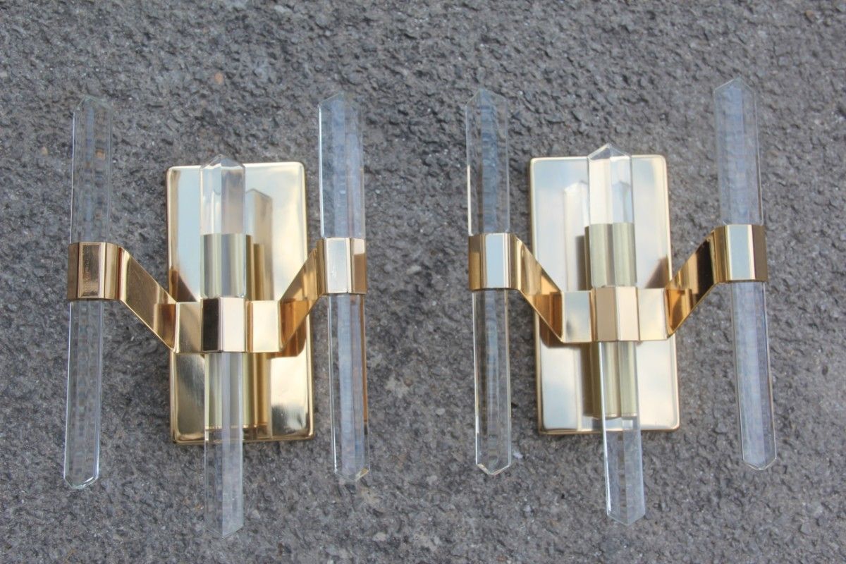 Sconces by Gaetano Sciolari, 1970s, Set of 2