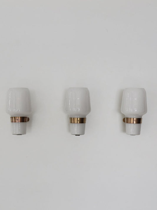 Sconces by Massimo Vignelli for Venini Murano, 1950s, Set of 3