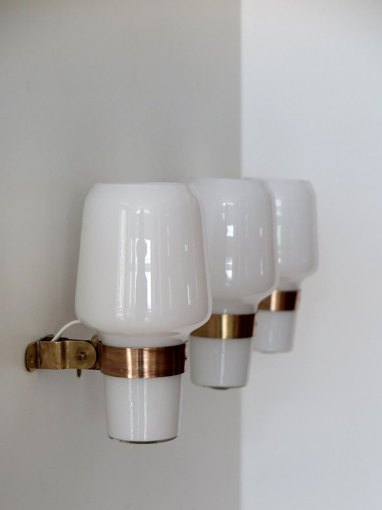 Sconces by Massimo Vignelli for Venini Murano, 1950s, Set of 3