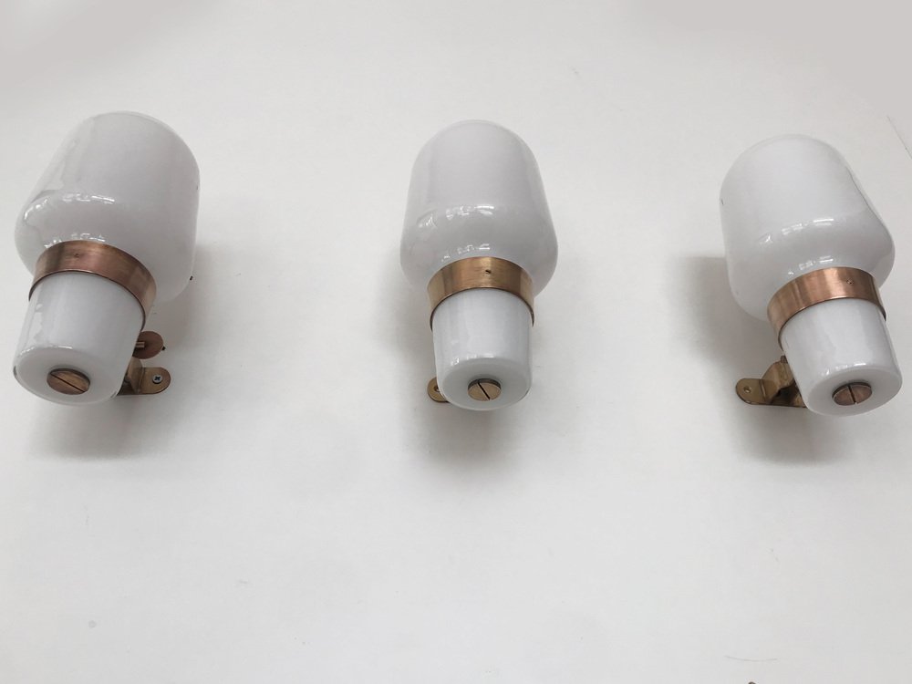 Sconces by Massimo Vignelli for Venini Murano, 1950s, Set of 3