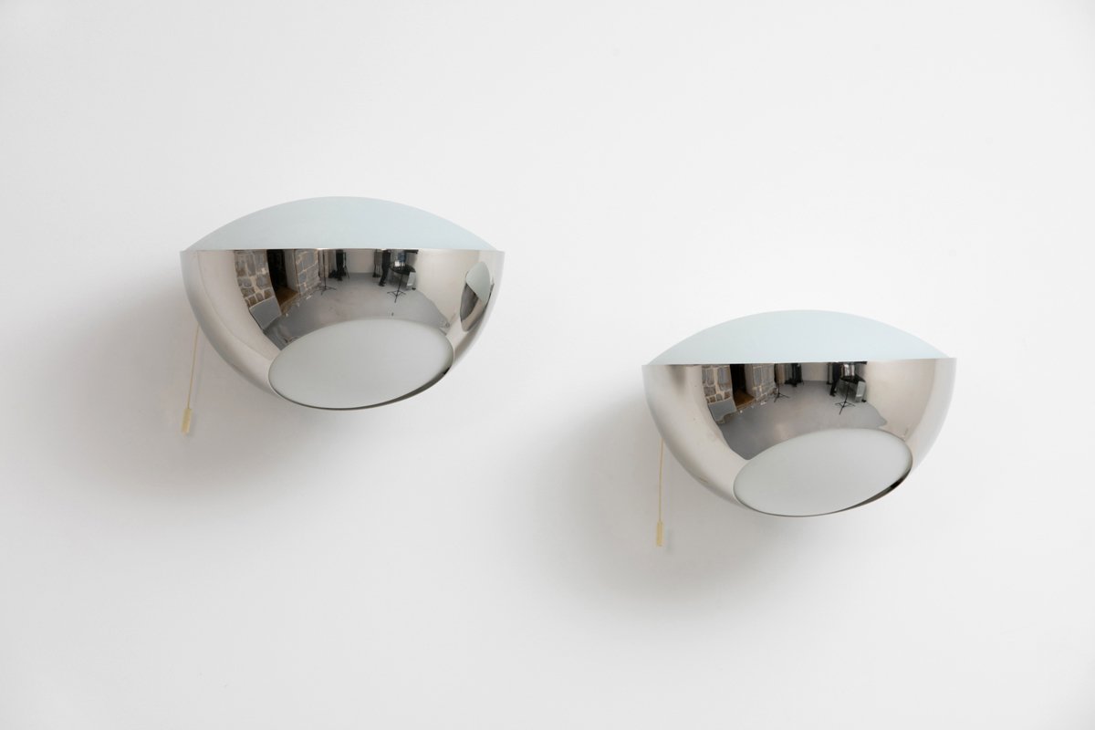 Sconces by Max Ingrand for Verre Lumière, 1970s, Set of 2