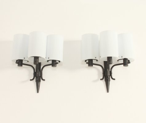 Sconces in Wrought Iron by Jordi Vilanova, Spain, 1960s, Set of 2-UB-1818667