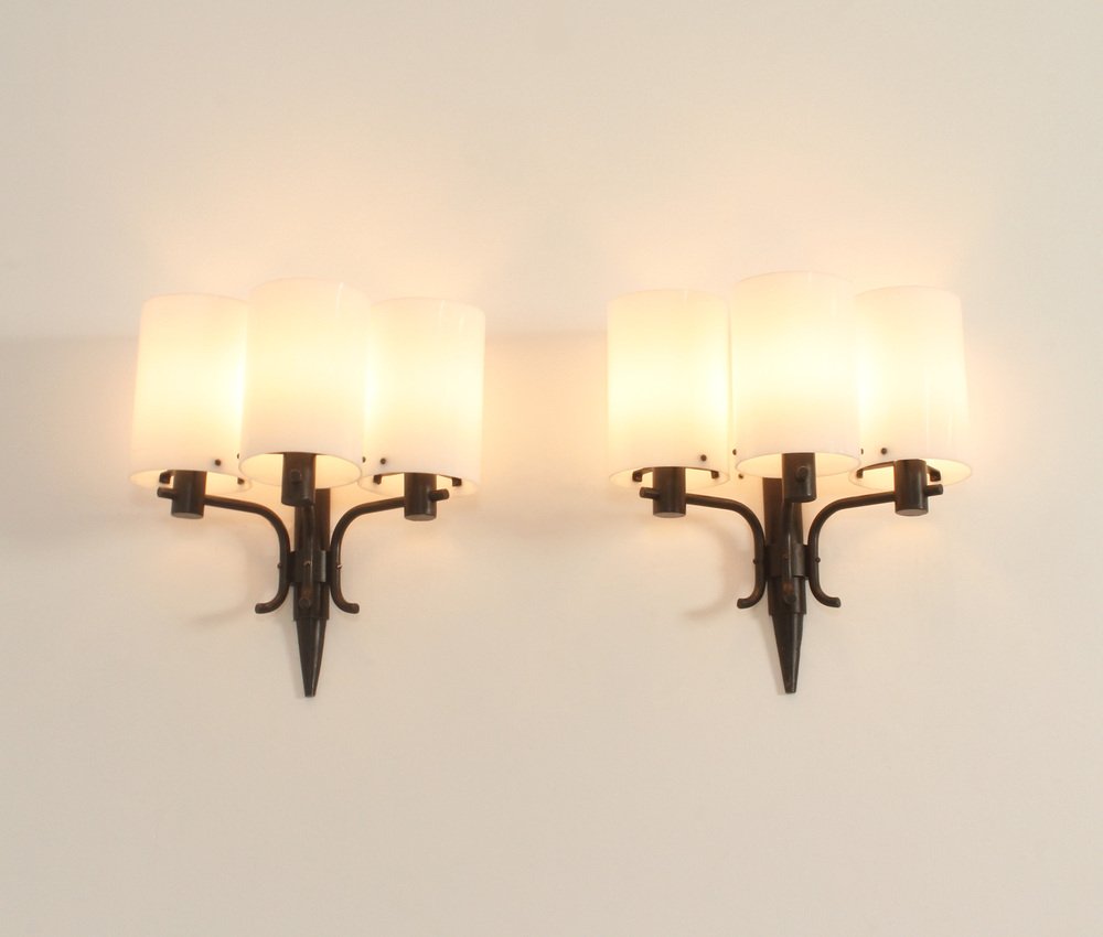 Sconces in Wrought Iron by Jordi Vilanova, Spain, 1960s, Set of 2