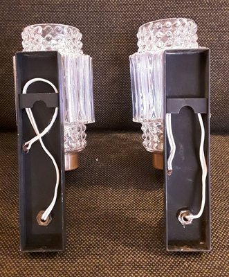 Sconces With Black Lacquered Iron Mounting, 1970s, Set of 2-HOI-773393