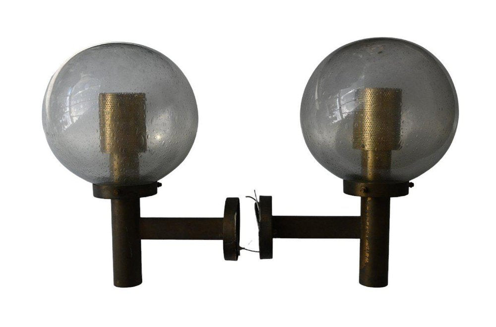 Sconces with Glass Balls by Glashütte Limburg, 1970, Set of 2