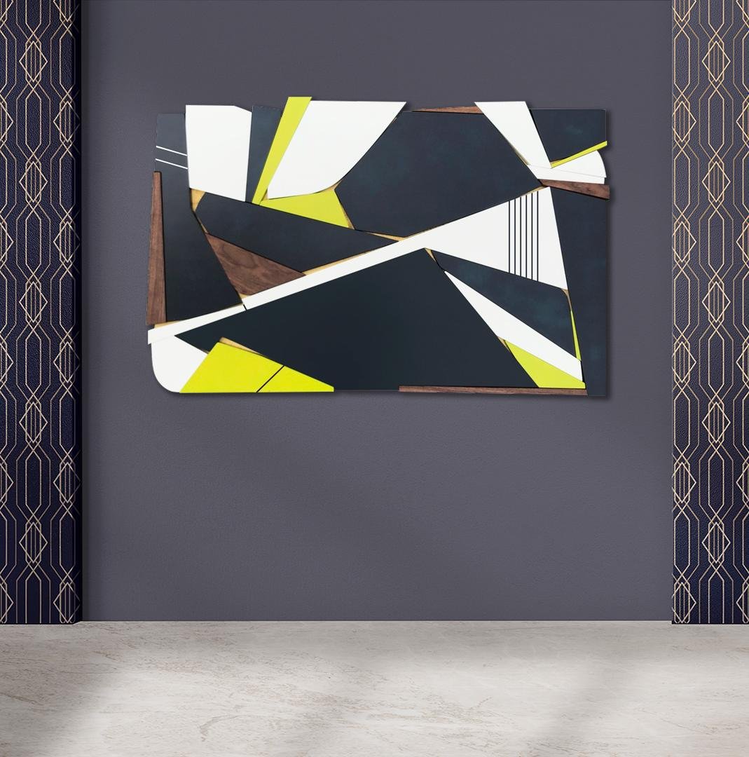 Scott Troxel, Navy Citron, 2022, Birch, Acrylic, Satin Lacquer & Metallic Bronze Enamel