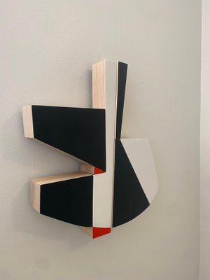 Scott Troxel, Navy Reds, 2023, Acrylic on Maple Sculpture-CHG-2030379