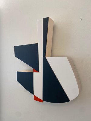 Scott Troxel, Navy Reds, 2023, Acrylic on Maple Sculpture-CHG-2030379