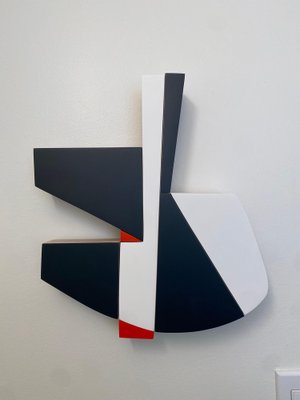 Scott Troxel, Navy Reds, 2023, Acrylic on Maple Sculpture-CHG-2030379