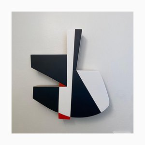 Scott Troxel, Navy Reds, 2023, Acrylic on Maple Sculpture-CHG-2030379