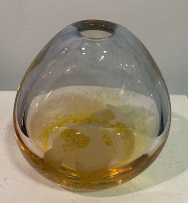 Scottish Glass Vase by Guillemot for Caitheness, 1980s-IKW-843732