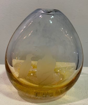 Scottish Glass Vase by Guillemot for Caitheness, 1980s-IKW-843732