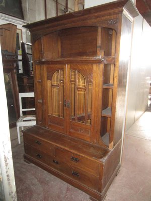 Scottish Oak Library Drawer Cabinet-CDG-1140820