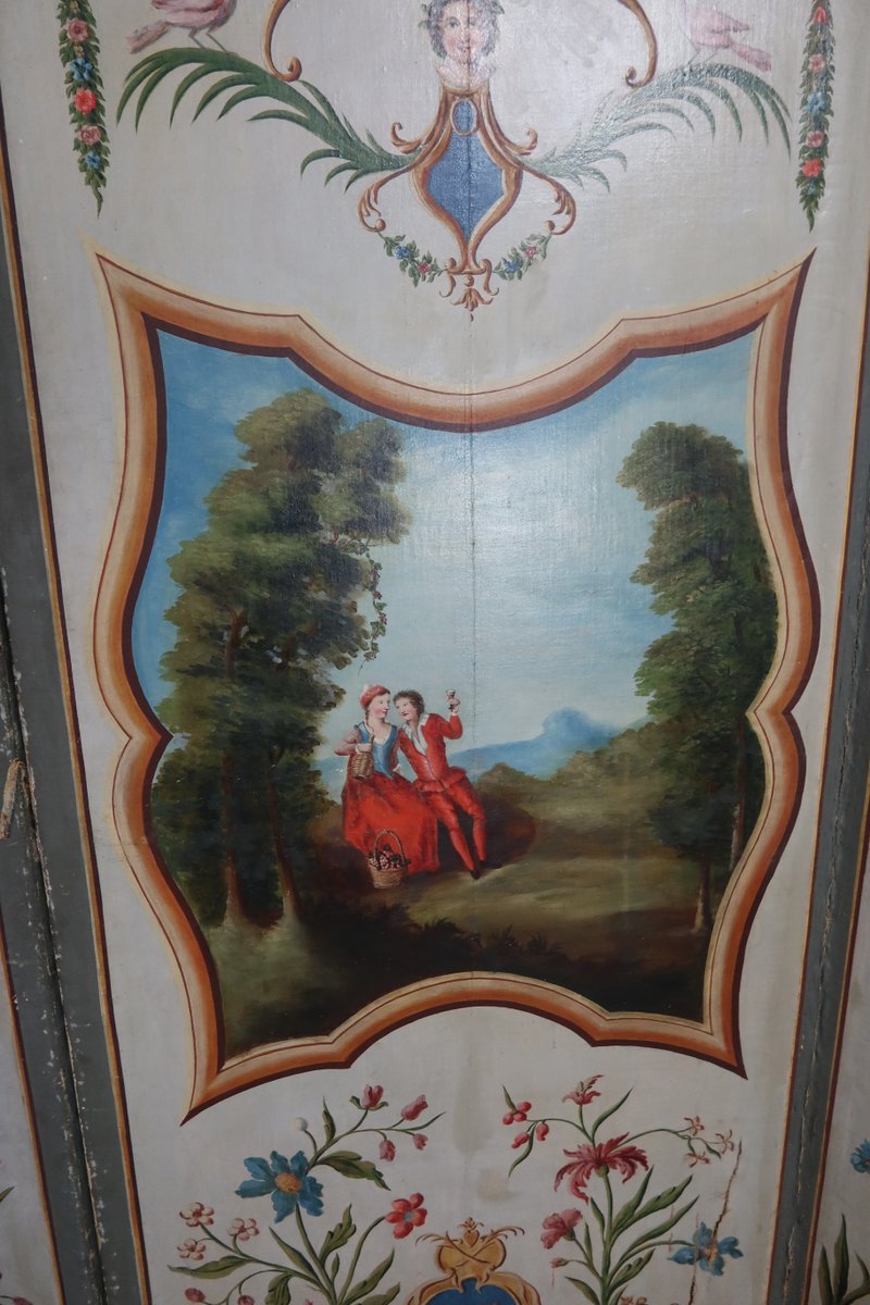 Screen with Oil Painting, 1800s