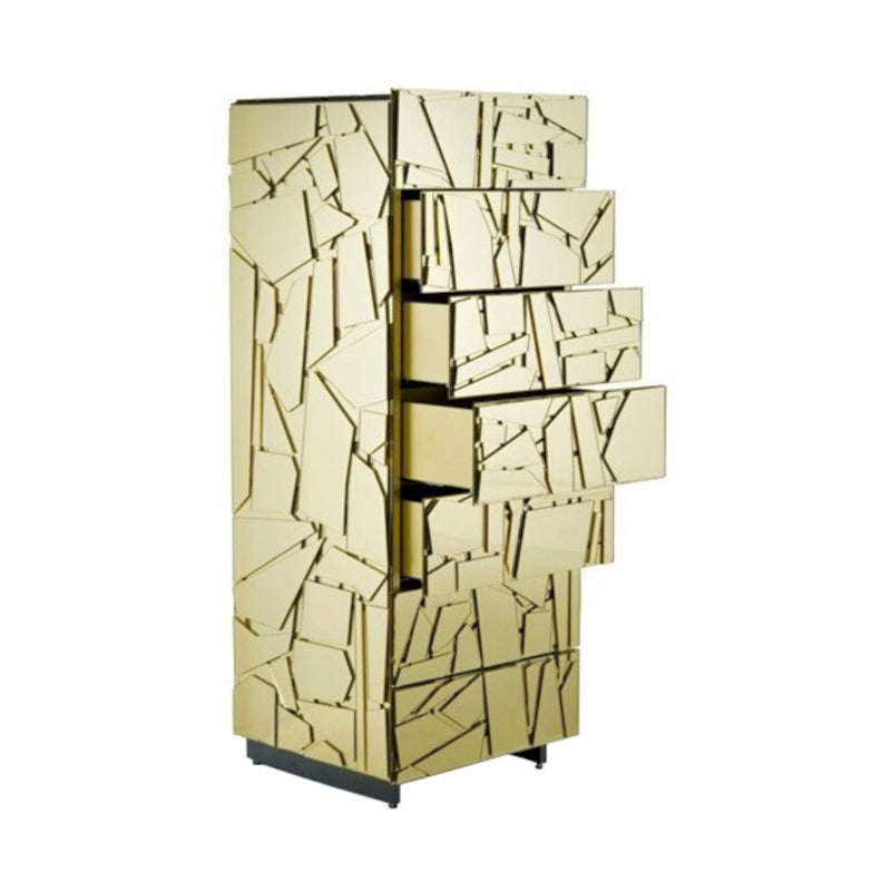 Scrigno - Glass Seven Drawer by Edra #Gold