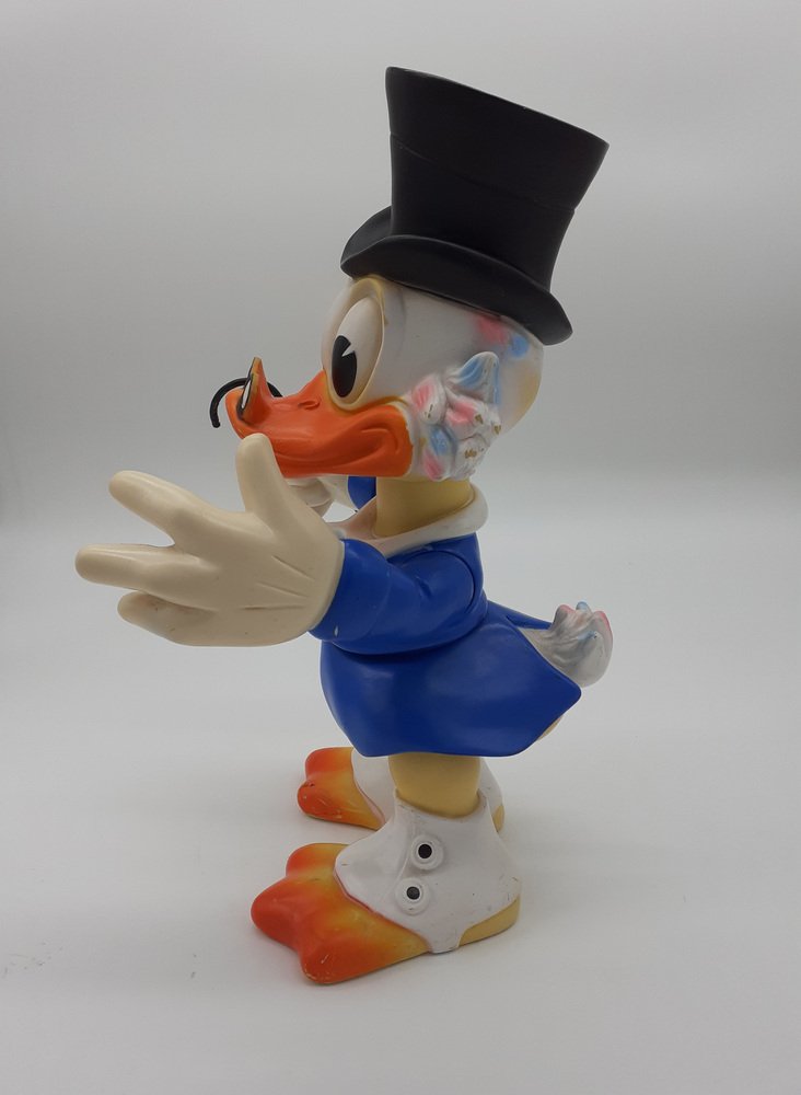 Scrooge Puppet with Stick in Rubber from Walt Disney Production, 1962