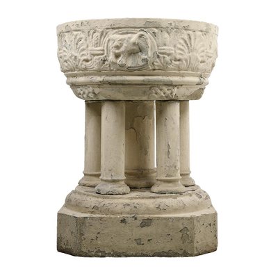 Sculpted Stone Exterior Basin with Colonnade-NQ-1729778