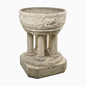 Sculpted Stone Exterior Basin with Colonnade-NQ-1729778