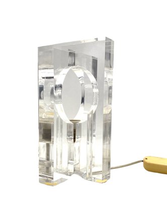 Sculptural Acrylic Table Lamp by Sandro Petti for Maison Jansen, France, 1970s-TXN-1786969