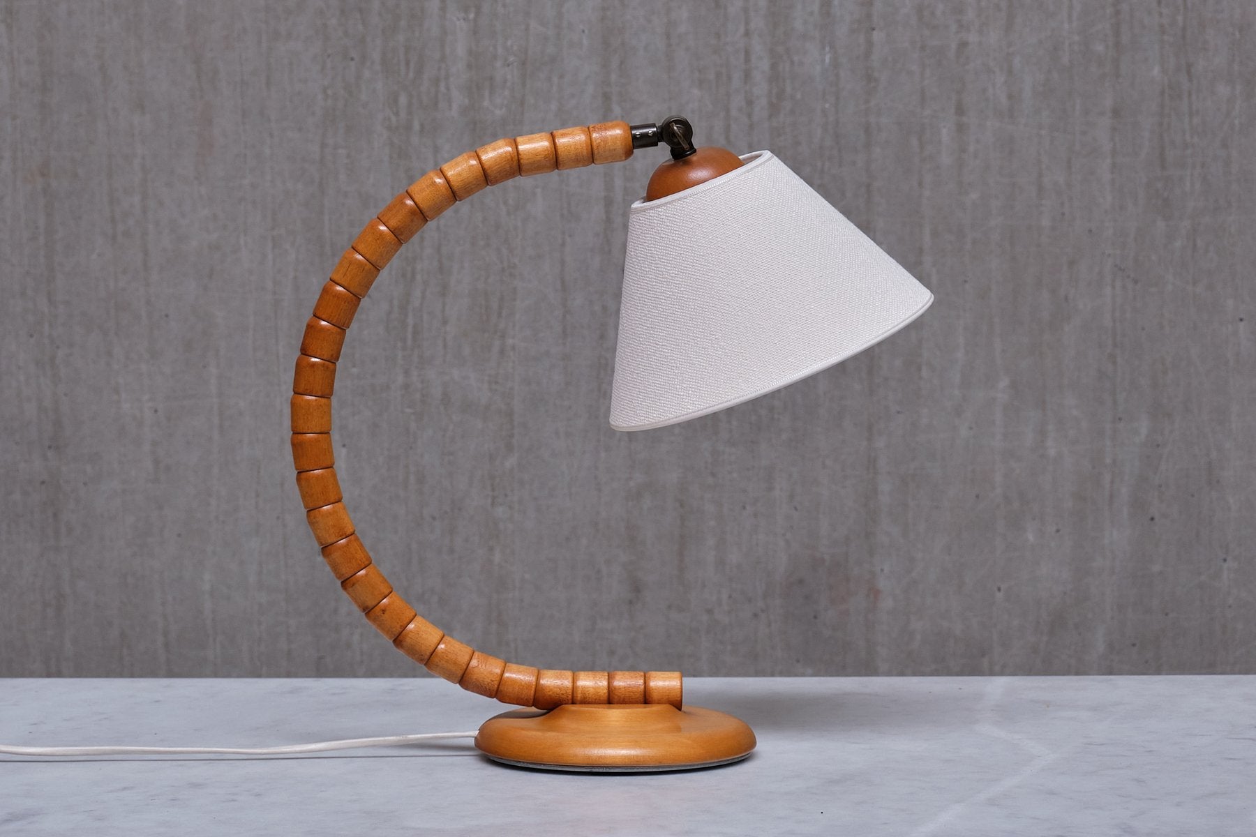 Sculptural Adjustable Table Lamp in Beech from Markslöjd, Sweden, 1960s