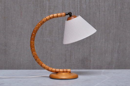 Sculptural Adjustable Table Lamp in Beech from Markslöjd, Sweden, 1960s