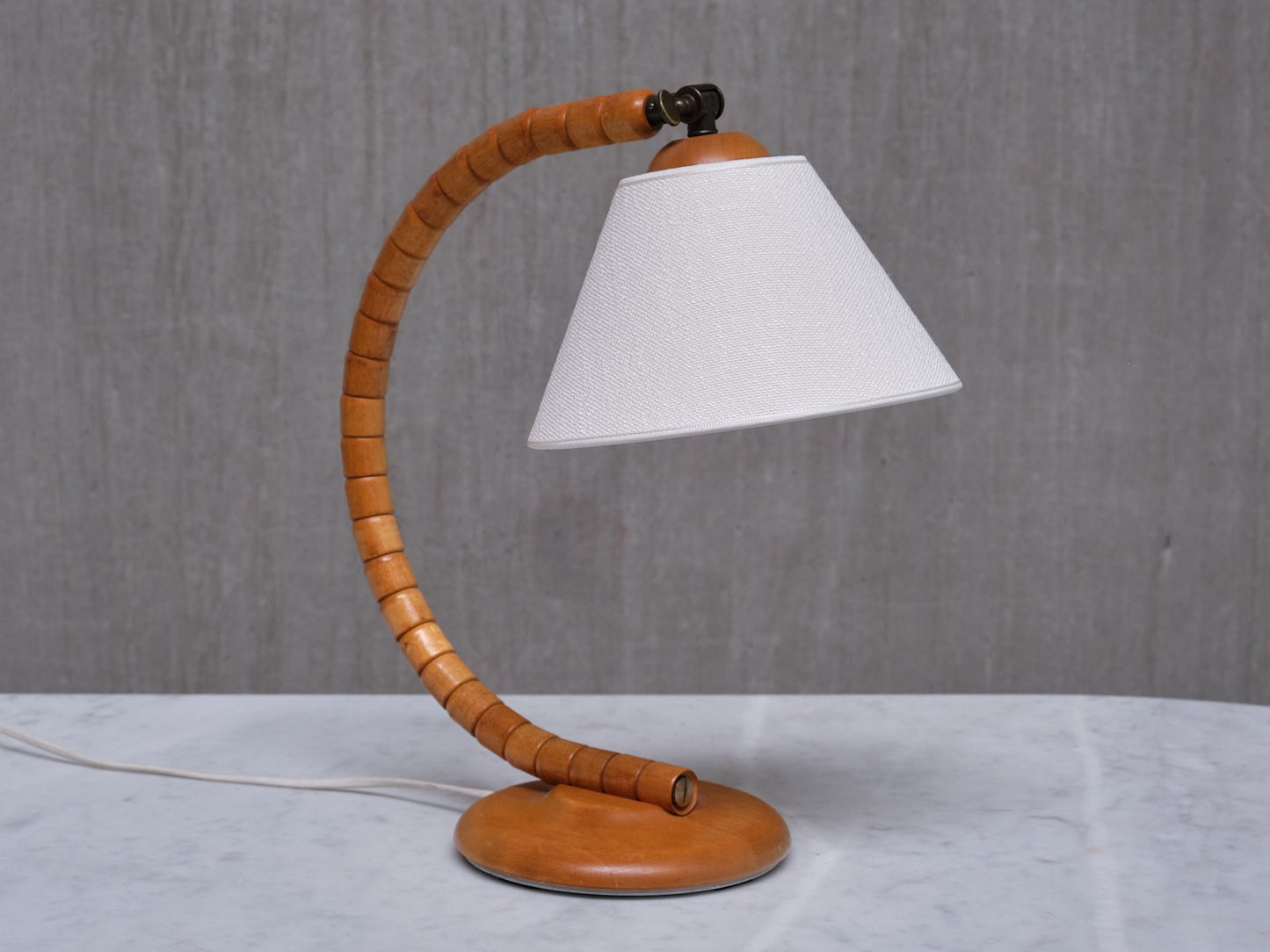 Sculptural Adjustable Table Lamp in Beech from Markslöjd, Sweden, 1960s