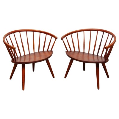 Sculptural Arka Lounge Chairs attributed to Yngve Ekström, 1958, Set of 2-KL-2022218