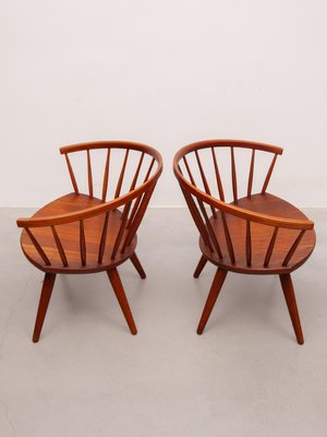 Sculptural Arka Lounge Chairs attributed to Yngve Ekström, 1958, Set of 2-KL-2022218