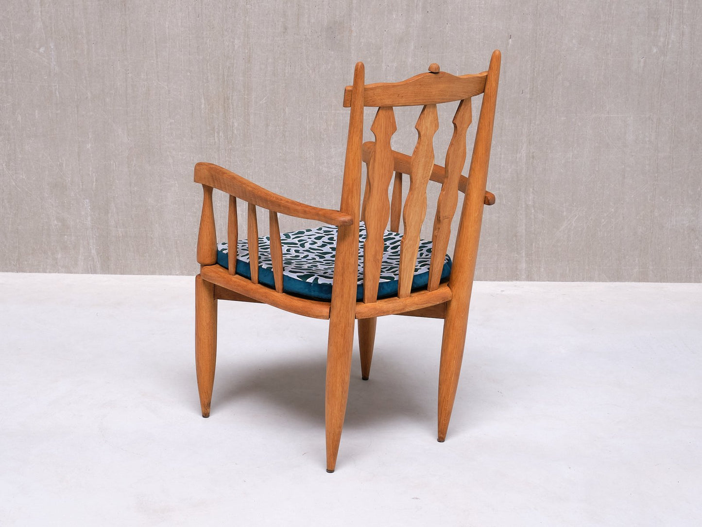 Sculptural Armchair in Oak by Guillerme Et Chambron for Votre Maison, 1950s