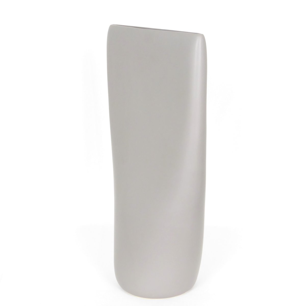 Sculptural Beige Ceramic Vase from AZA, 1980s