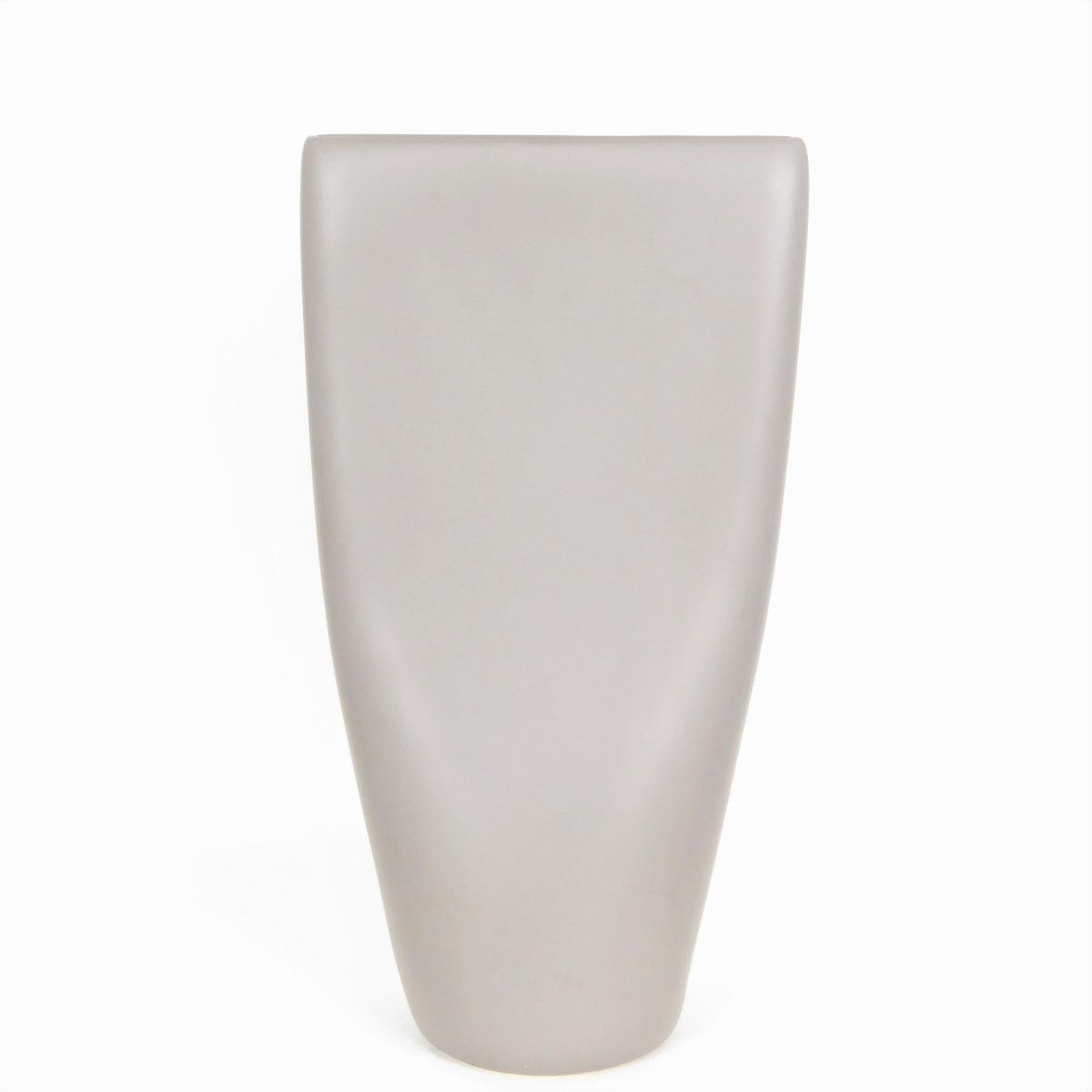 Sculptural Beige Ceramic Vase from AZA, 1980s