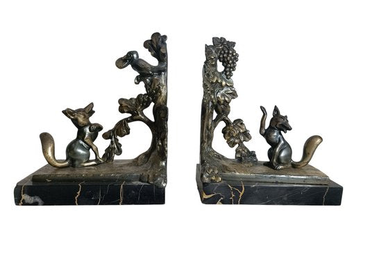 Sculptural Bookends by Benjamin Rabier, 1920s-1940s, Set of 2-ZVO-2041425