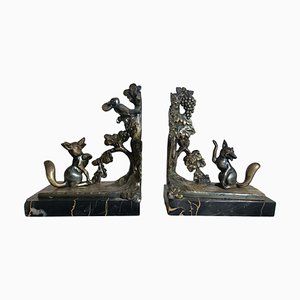 Sculptural Bookends by Benjamin Rabier, 1920s-1940s, Set of 2-ZVO-2041425