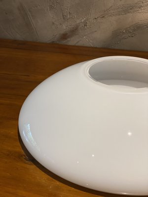 Sculptural Bowl in Blown White Opaline Glass by Vincenzo Nason & Cie, Murano Venice, Italy, 1967-PYA-982854