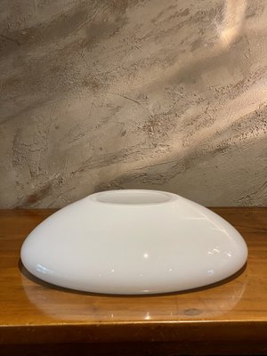 Sculptural Bowl in Blown White Opaline Glass by Vincenzo Nason & Cie, Murano Venice, Italy, 1967-PYA-982854