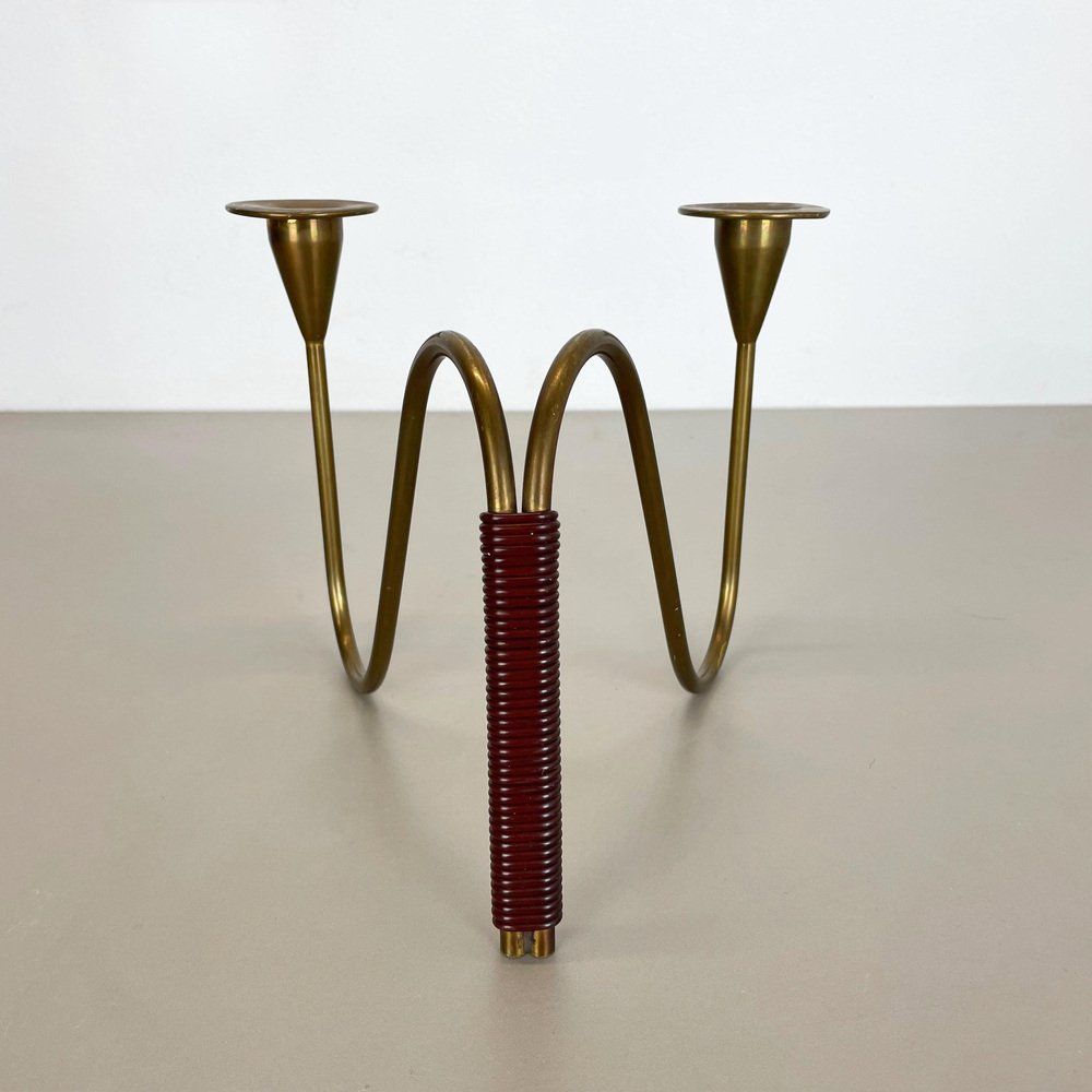 Sculptural Brass Candleholder Object attributed to Günter Kupetz for WMF, Germany, 1950s