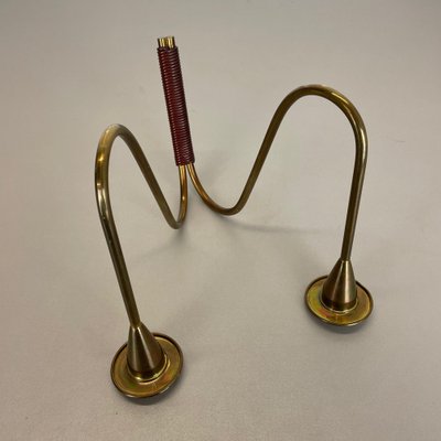 Sculptural Brass Candleholder Object attributed to Günter Kupetz for WMF, Germany, 1950s-QZ-1410377