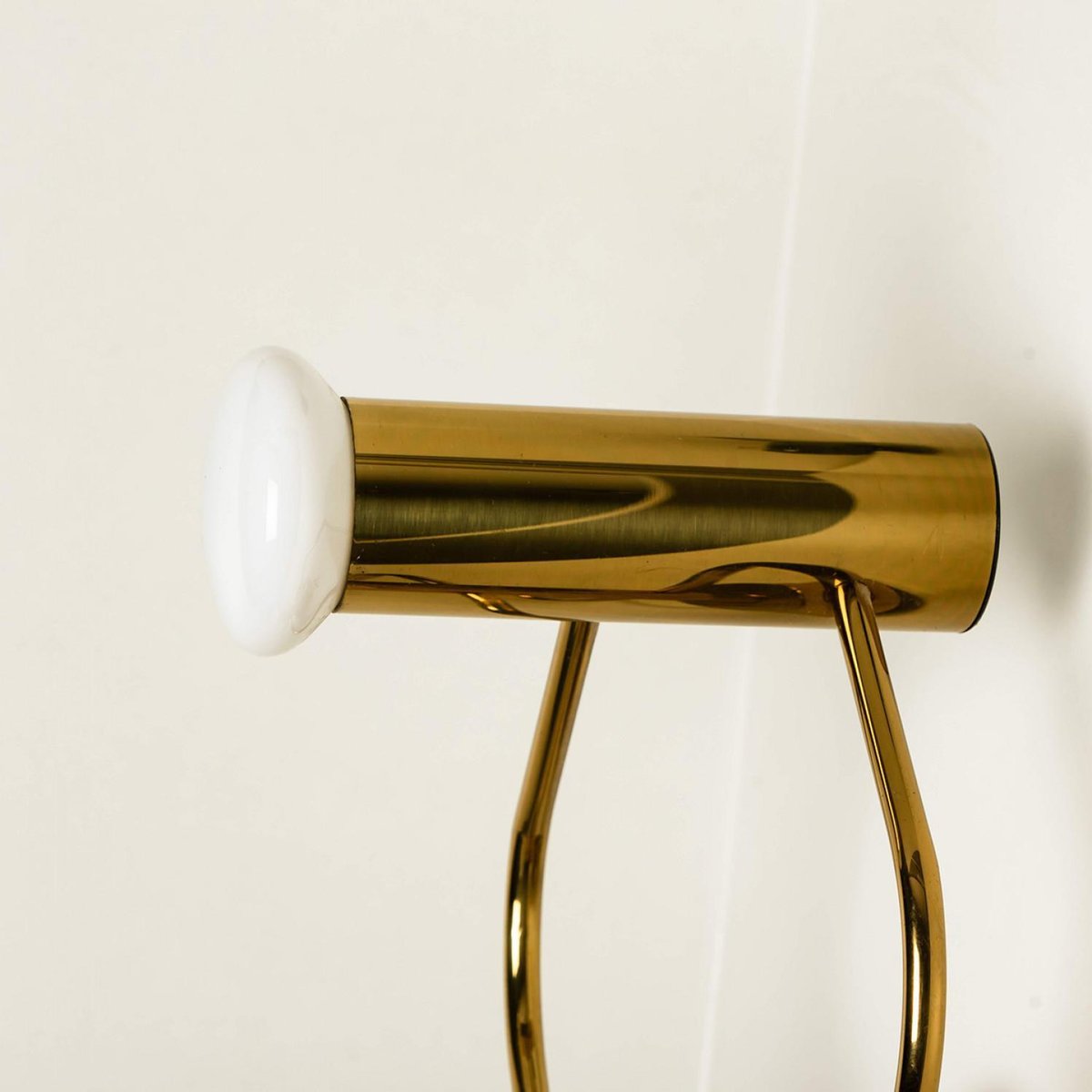 Sculptural Brass Wall Lights or Flush Mounts attributed to Leola, 1970s, Set of 2