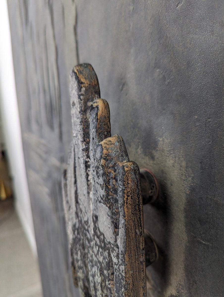 Sculptural Brutalist Door in Cast Aluminum by Paul Evans, 1960s