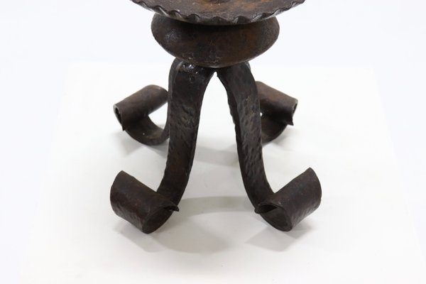 Sculptural Brutalist Metal Candleholder, 1970s-VV-1438508