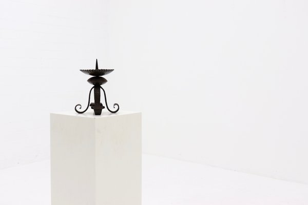 Sculptural Brutalist Metal Candleholder, 1970s-VV-1438508